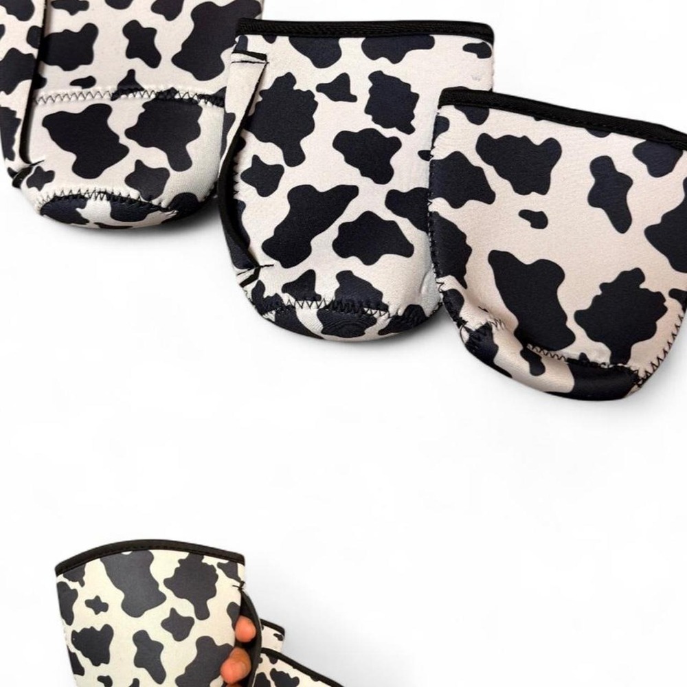 Cow print insulated drink holders